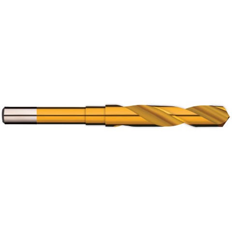 DRILL LONG SHANK RED SHK 1/2 HSS TIN-CO GOLD 1 1/16